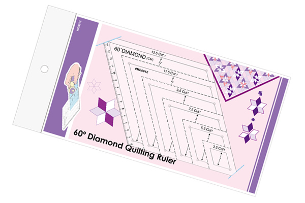 SewMate 60° Diamond Quilting Ruler – cm