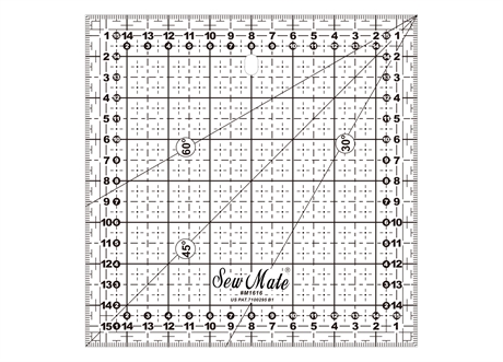 SewMate Quilting linjal 16 x 16 cm