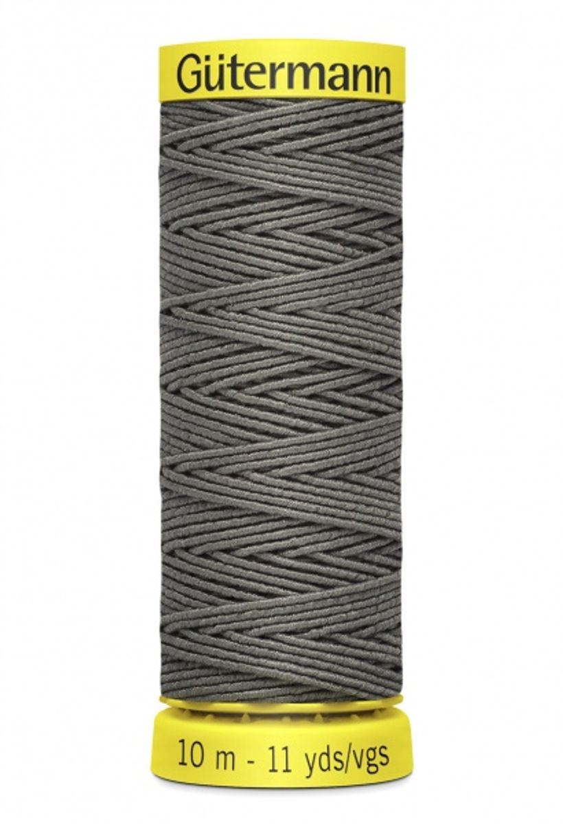Gütermann, Elastisk sytråd - col 1505 mørk grå, 10 m