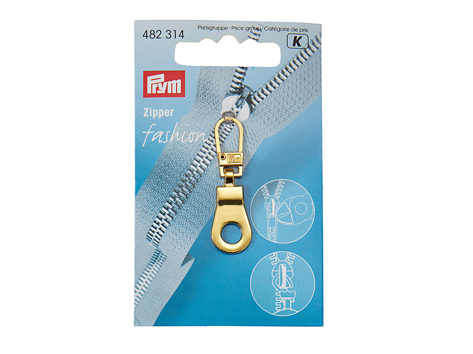 Prym Zipper puller Eyelet metal gold col