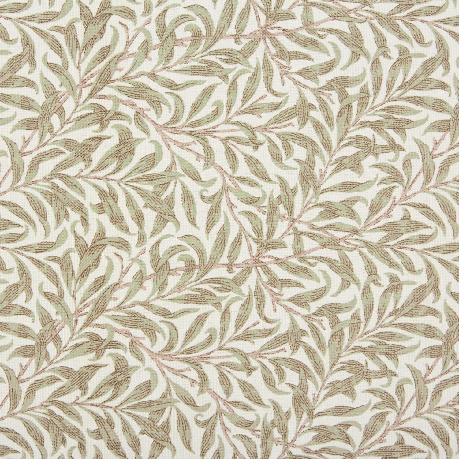 Ramas - Beige bladmønster på offwhite bakgrunn