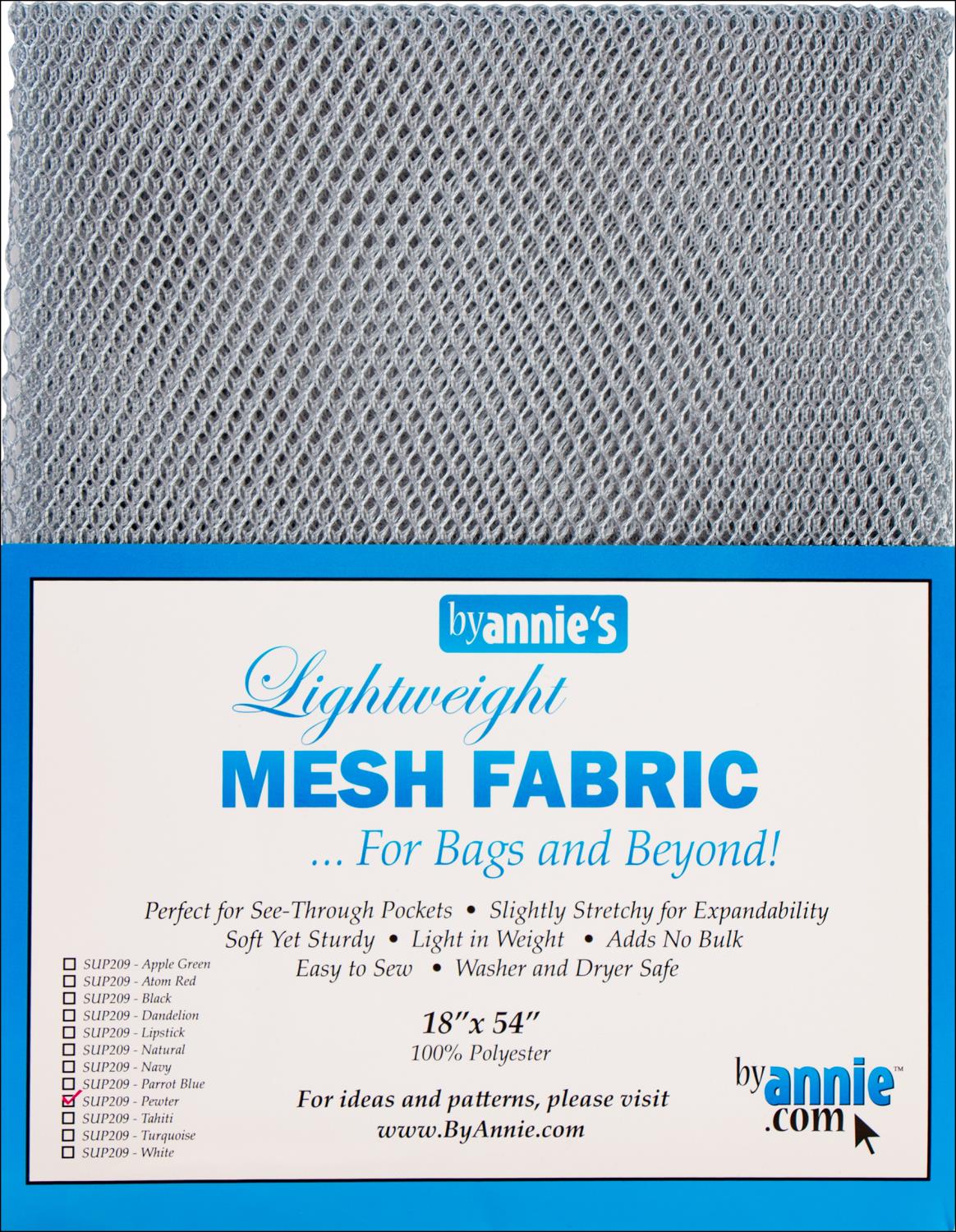 By Annie's Mesh fabric SUP209 - Pewter