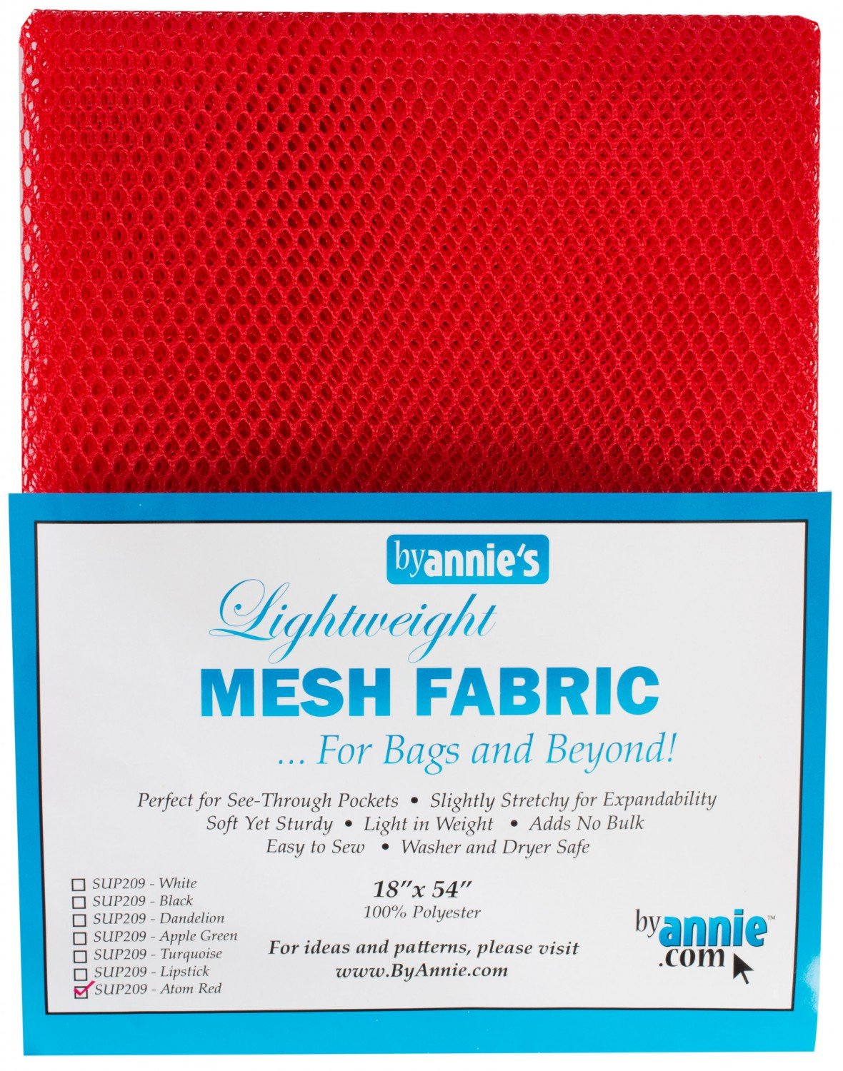 By Annie’s Mesh fabric SUP209 – Atom Red