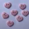 Barneknapp - 13 mm - Hjerte, rosa