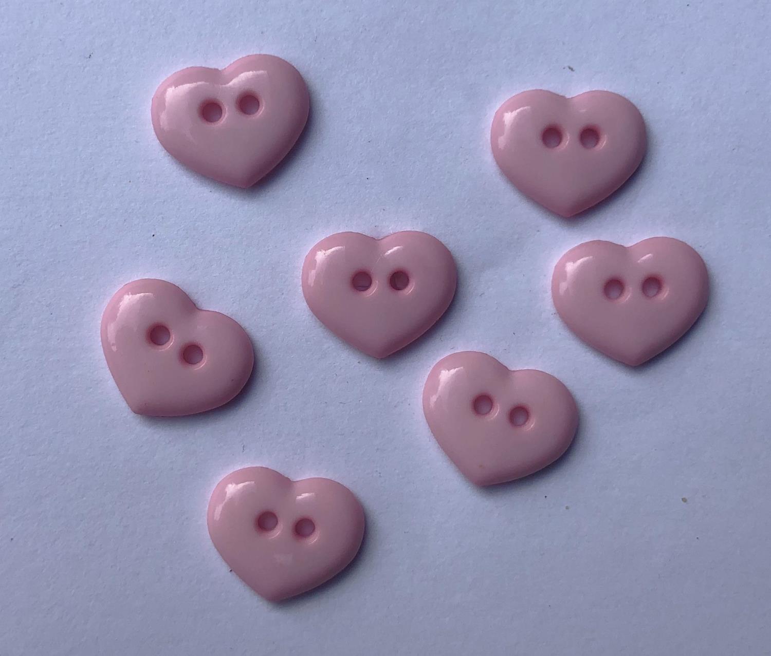 Barneknapp - 13 mm - Hjerte, rosa
