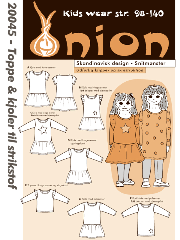 ONION KIDS 20045 Topper og kjoler til stretchstoff
