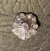 Knapp - 15 mm - Bling/Strass