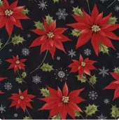 Poinsettia Plaza 44290-15 Ebony by 3 Sisters for Moda Fabrics