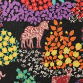 Kokka Japanese Fabric - Black Cotton Linen Canvas - Etsuko Furuya BLACK