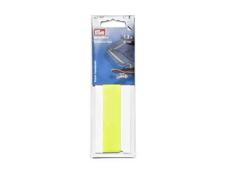 Reflekterende bånd 20 mm selvklebende neon gul