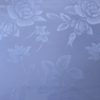 Polyester damask - Hvitt m/rosemønster