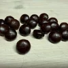 Knapp Øyeknapp 18mm Mørk brun - Lær