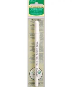 Clover White Marking Pen - Fine - Quilting Notions WHITE
