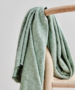 Organic Slub Jacquard Knit - Sage Green