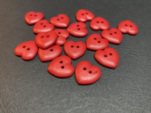 Knapp Plast – 15 mm Rød