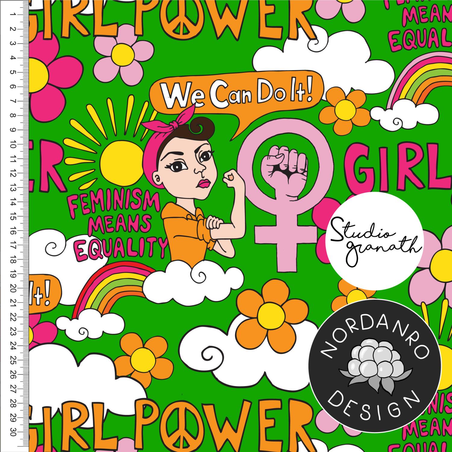Girl Power Poppy Green Jersey