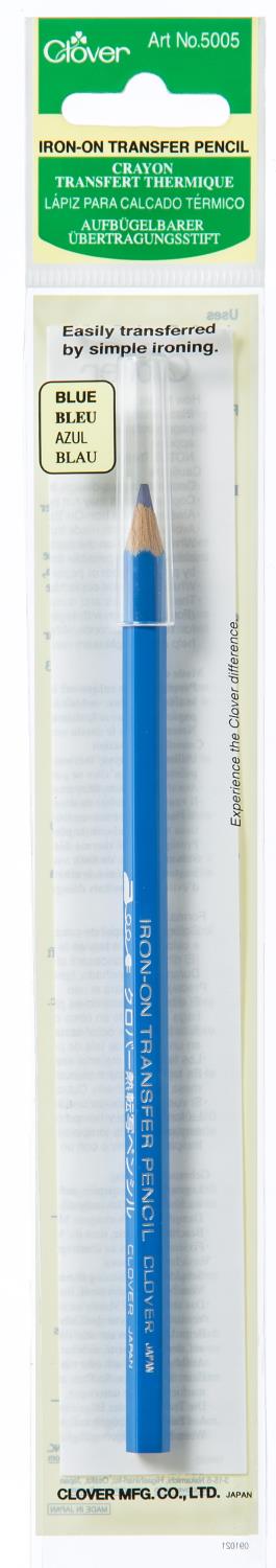 clover iron-on transfer pencil blå