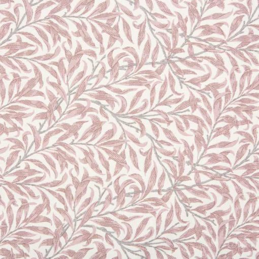 Ramas – Rosa bladmønster på offwhite bakgrunn