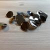 Knapper metall - sølv 23 mm