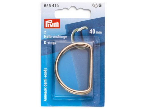 Prym D-ring 40mm 2stk – New gold