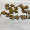 Knapper plast - 15 mm Katt brun