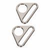 1 inch Nickel Triangle Ring Flat Set of Two By Annie