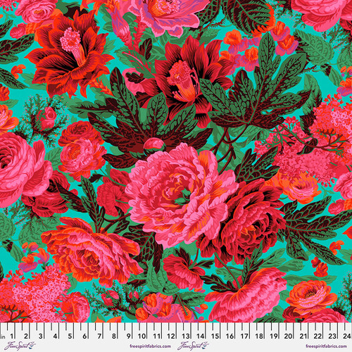 Kaffe Fassett Collective – PWPJ029.MAROON – Maroon Floral Burst