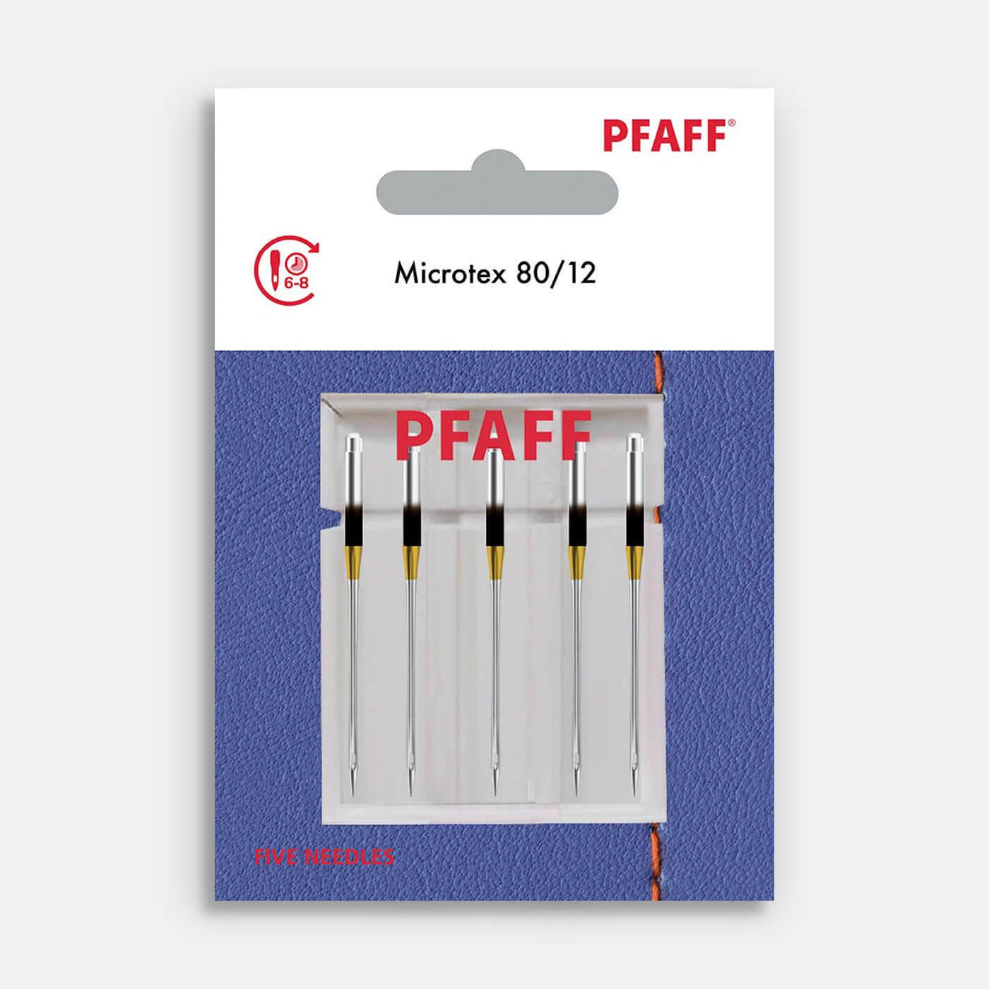 Pfaff microtex-nåler størrelse 80/12 - 5 pk