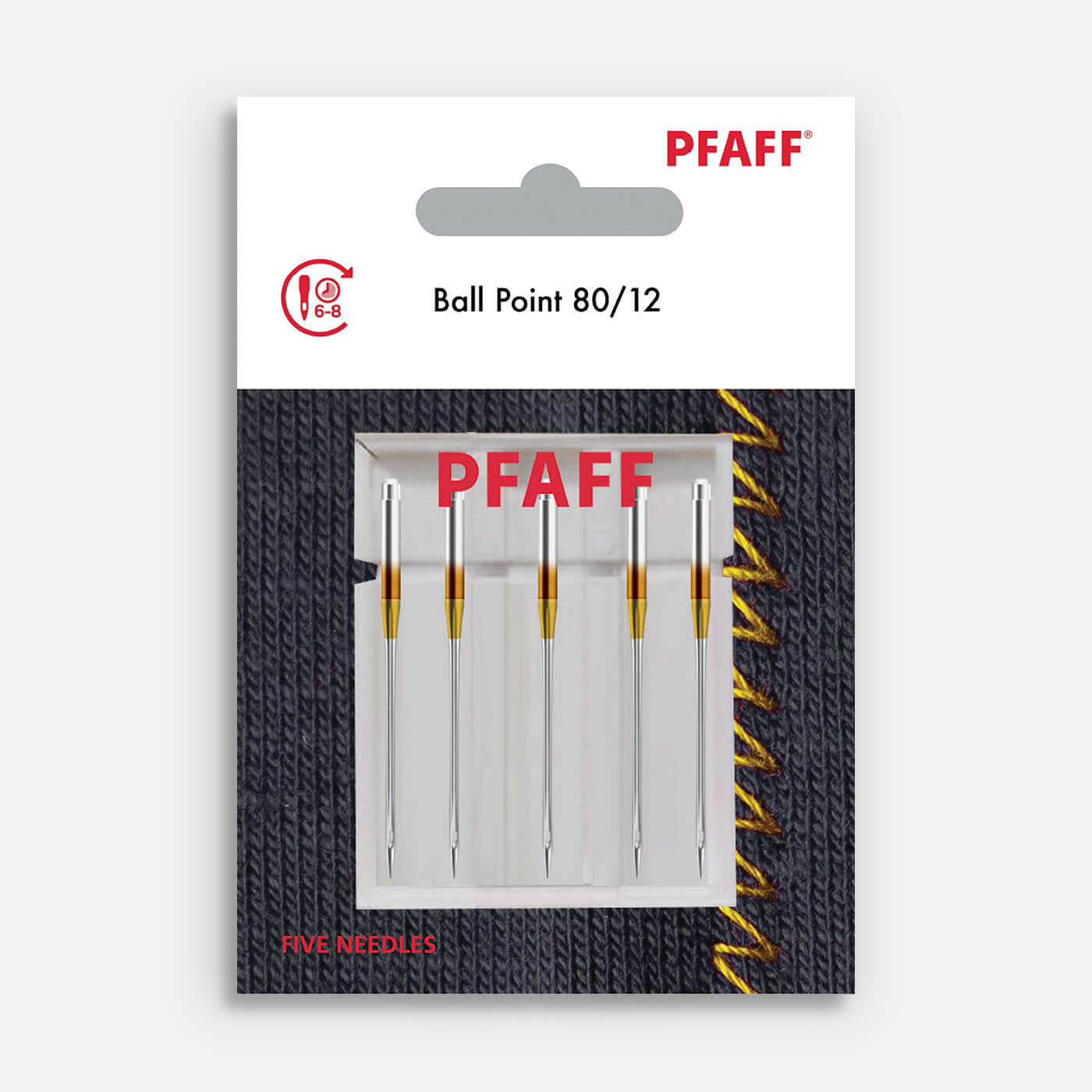 Pfaff Ballpoint-nåler størrelse 80/12 - 5 pk