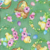 Benartex Fabrics Cottontail Farms Springtime Chicks Green