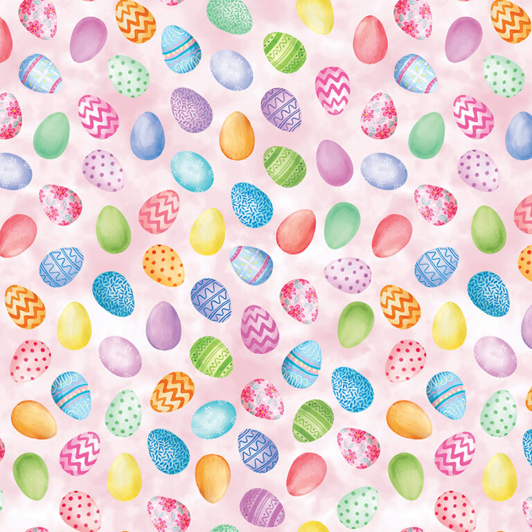 Benartex Fabrics - Cottontail Farms Easter Eggs Pink