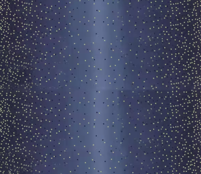 Moda Fabric - Ombre Confetti Metallic 10807 225M Indigo