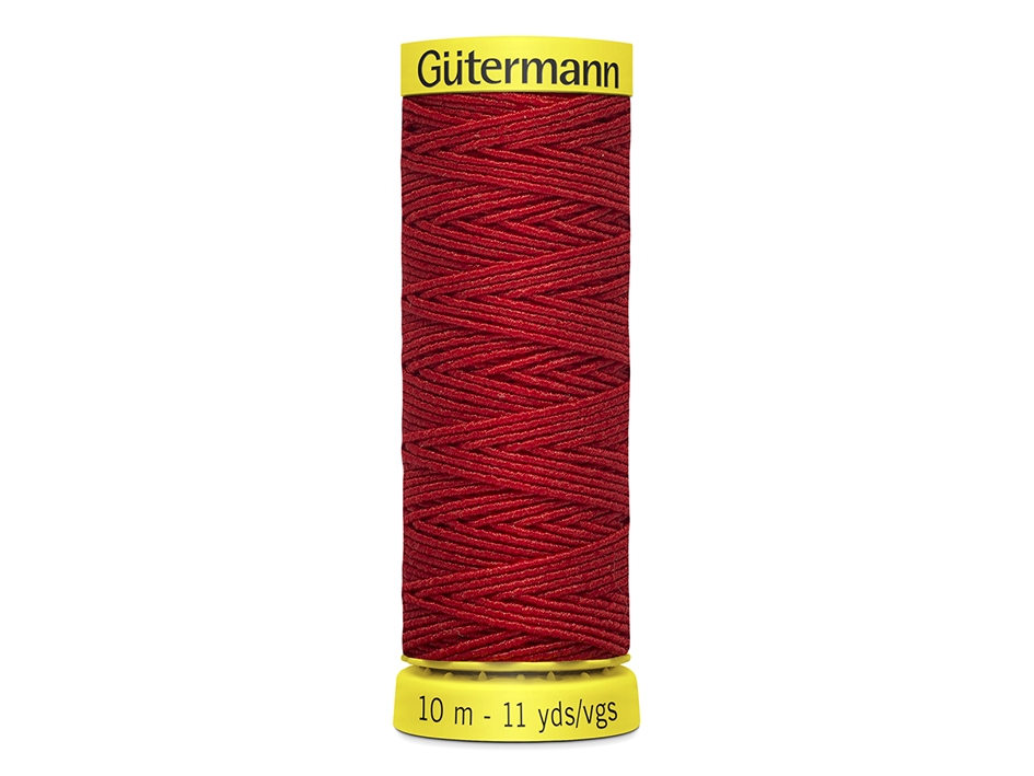 Gutermann, Elastisk sytråd, col 2063. Rød, 10m