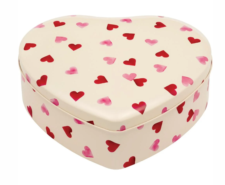 Emma Bridgewater Pink Hearts Storage Tin Large Heart Shaped in Metal