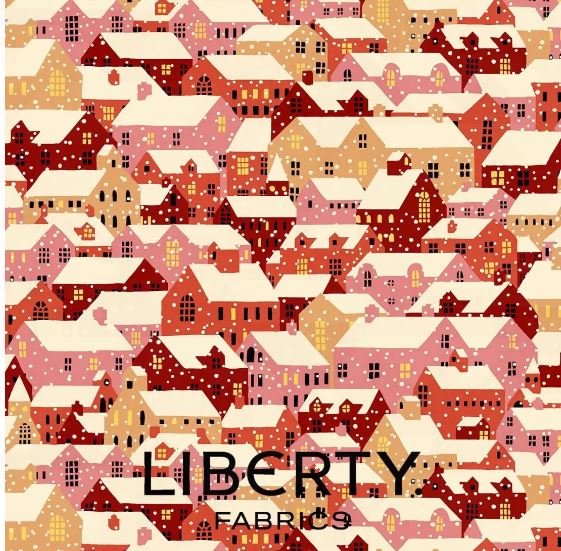 Liberty Fabric - Snowy Rooftops