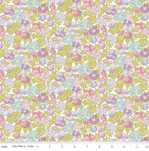 Liberty Fabric - Rasberry Forage