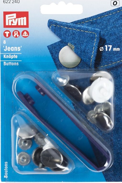 PRYM Jeansknapper 8 stk 17mm