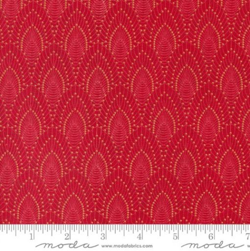 Moda Fabric - Pine Valley Silver Bells Berry 30743 13