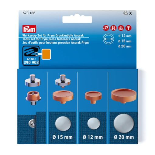 Prym Vario Tools set – For Trykknapper Anorak 12, 15 & 20mm