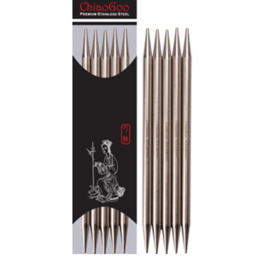 Chiaogoo Stainless Steel Double Point Needles - Settpinner 15 cm (2.5 mm)