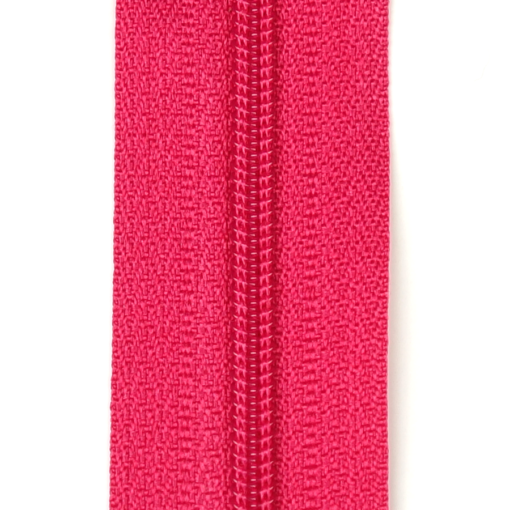 Glidelås metervare 4mm – Sterk rosa