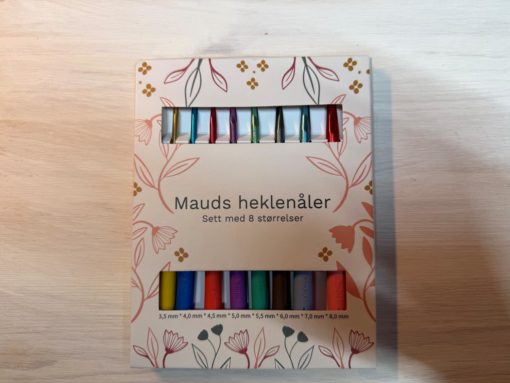 Mauds heklenål-sett – 8 størrelser