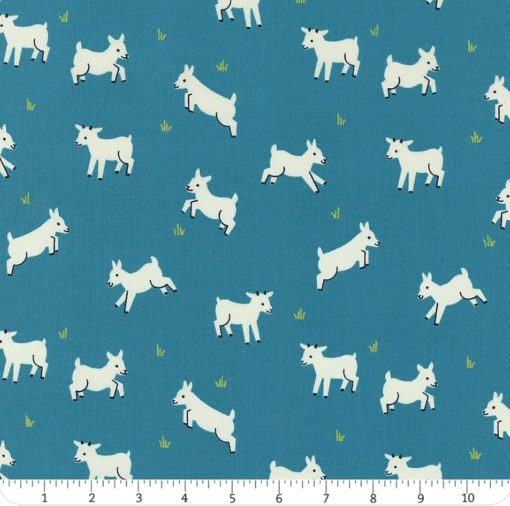 Ruby Star Society – Animal Animal Vintage Blue Baby Goats Yardage RS5166 13