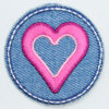 Motiv Denim Pink Hjerte
