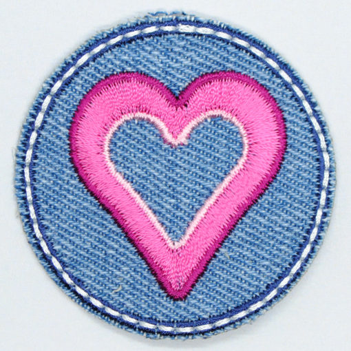 Motiv Denim Pink Hjerte