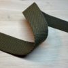 Kraftig bomullswebbing - Khaki 38 mm