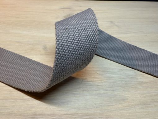 Kraftig bomullswebbing - Lys grå 30 mm