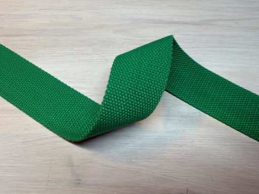 Kraftig bomullswebbing - Gressgrønn 30 mm