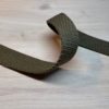 Kraftig bomullswebbing - Khaki 25 mm