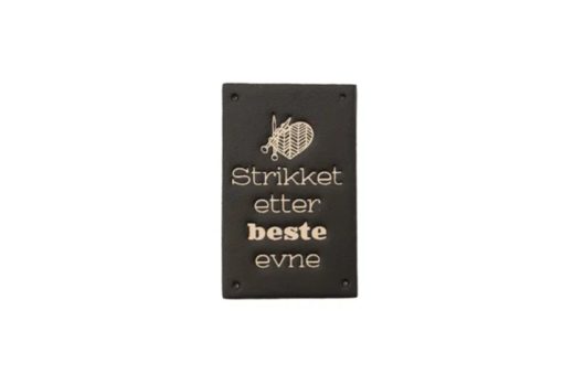 Symerke Imitert skinn- Strikket etter beste evne